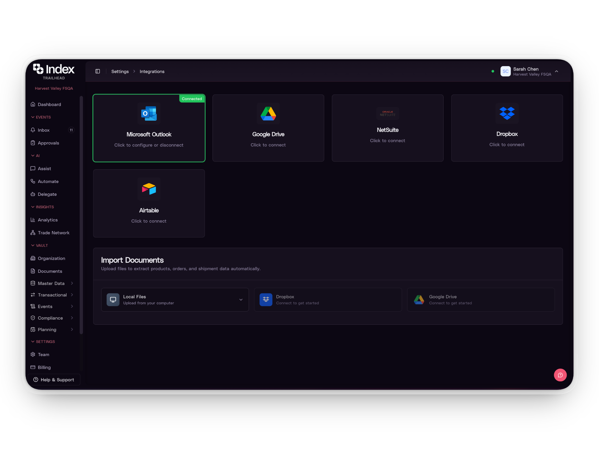 Trailhead Integrations — connect LIMS, ERP, email, and more